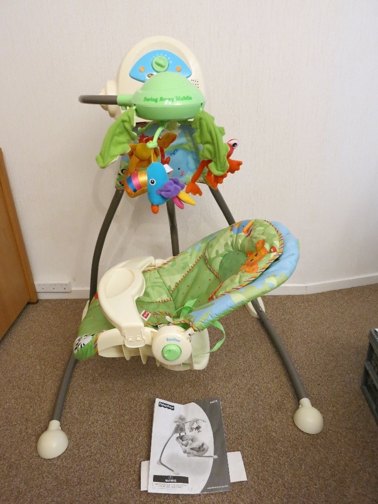 fisher price rainforest open top cradle swing